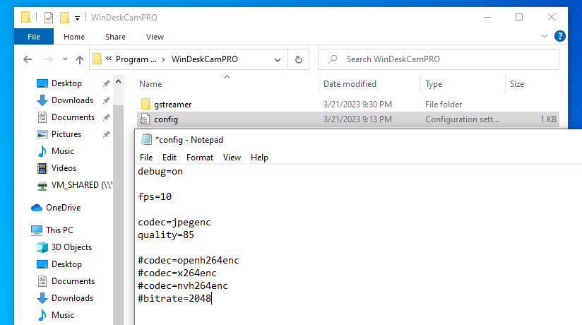 Пример настройки config.ini